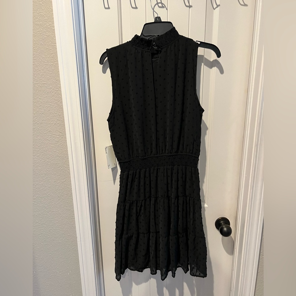 NWT Sweet Wanderer Black Swiss dot Dress sz large - Picture 4 of 5
